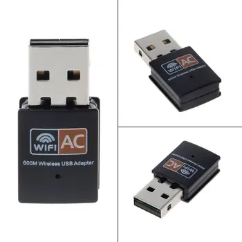 Беспроводной 600 Мбит/с USB wifi адаптер AC600 2,4 ГГц 5 ГГц WiFi антенна ПК мини-компьютер приемник карт двухдиапазонный