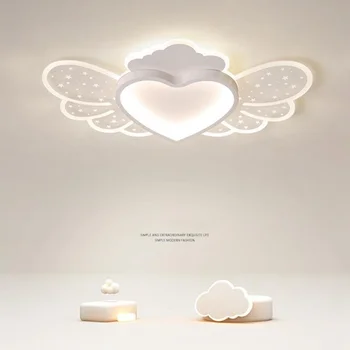 Подвесные светильники, потолок в спальне Love Angel, современная интеллектуальная светодиодная люстра в столовой, простые внутренние светильники Yakeli Mantianxing