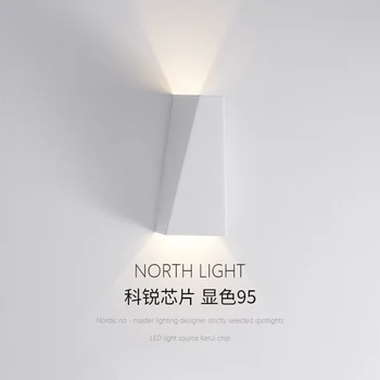 Светодиодная прикроватная лампа Современный минималистичный светильник для прохода в гостиной Теплый свет Диван Фон Настенный Декоративный светильник