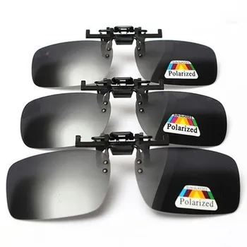 Серо-серые линзы, поляризованные солнцезащитные очки, очки для вождения с откидной крышкой UV 380