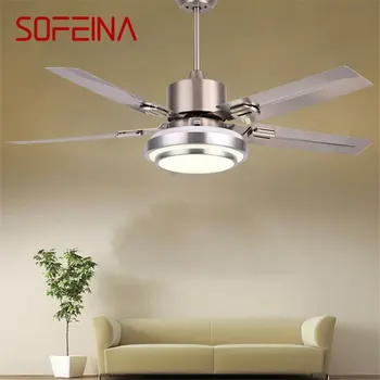 SOFEINA Современный комплект потолочных вентиляторов 3 цвета с дистанционным управлением для дома, столовой, спальни, гостиной, ресторана