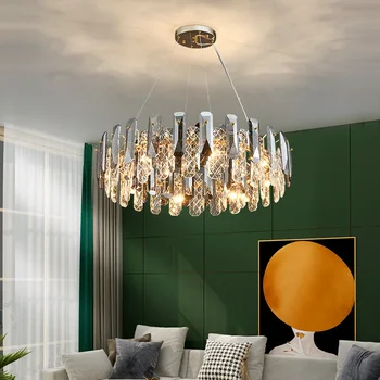 Современная роскошная хрустальная люстра Nordic Led Потолочный подвесной светильник для гостиной Столовой Спальни Кухни Подвесной светильник домашнего декора