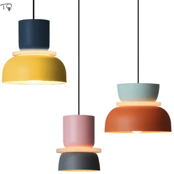 Дизайнерские красочные подвесные светильники Macaron LED E27 для домашнего декоративного внутреннего освещения Кухня Гостиная / Столовая Ресторан Спальня