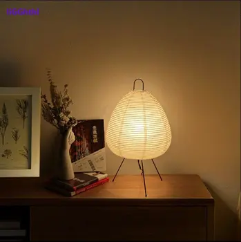 Настольный Фонарь из Рисовой бумаги LED В японском стиле Ваби-саби Настольная лампа для проживания в Семье Гостиная Спальня Крытый Штатив Напольное Освещение Декор.