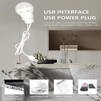 USB-лампа мощностью 5 Вт, портативный фонарь, походные фонари, многофункциональный инструмент для кемпинга на открытом воздухе, светодиод 5 В для палатки, походного снаряжения, походная USB-лампа