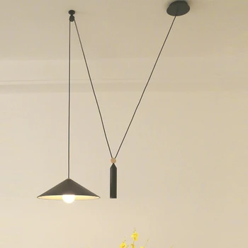 Промышленный подвесной светильник Простая прикроватная тумбочка, коридор, лестница, подвесной светильник в стиле ар-деко, линейный подвесной светильник для интерьера дома