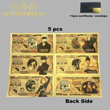Самые продаваемые товары всех стилей Красивые наборы банкнот из японского аниме Пластиковая карточка из аниме с позолотой 24 карат для коллекции