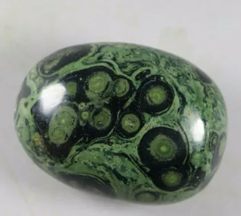 1 шт. зеленый глаз из яшмы КАМБАБА, строматолит, целебный драгоценный камень