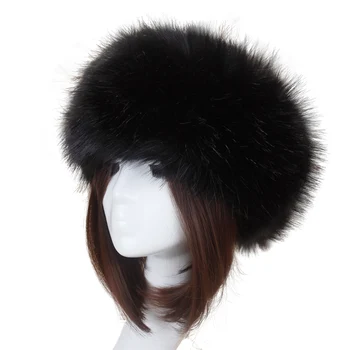 Женская толстая пушистая плюшевая шапка, зимняя теплая Мягкая лыжная повязка на голову, утеплитель для ушей