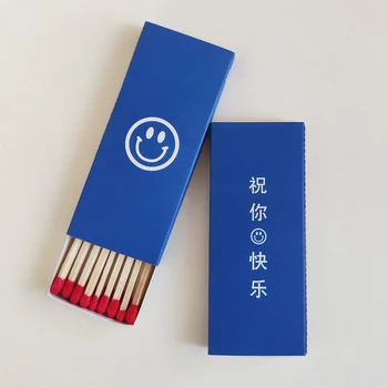 50 коробок/упаковка Klein Blue Box Matches Деревянные спички с красной головкой для аксессуаров для ароматических свечей
