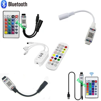 Интеллектуальный контроллер приложения Bluetooth RGB RGBW DC 5V 12V 24V Музыкальный светодиодный контроллер для светодиодной ленты 2835 5050 RGB
