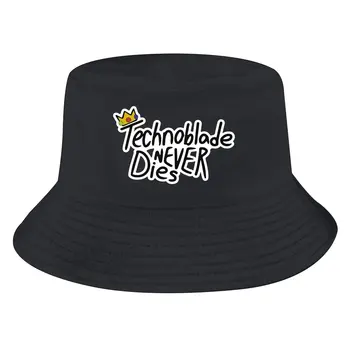Technoblade Никогда не умирает Унисекс Шляпы-ведра Dream SMP Хип-хоп Рыболовная солнцезащитная кепка в модном стиле