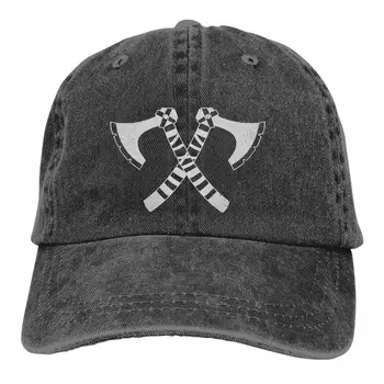 Однотонные папины шляпы с короткими топорами, женская шляпа с солнцезащитным козырьком, бейсболки Viking Peaked Cap