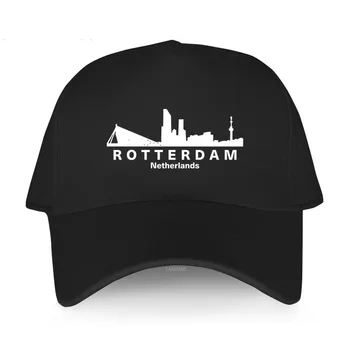 мужская хлопковая бейсболка в стиле хип-хоп, Роттердам, Нидерланды, skyline, Натуральная милая аутентичная модная шляпа-снэпбэк Унисекс с принтом