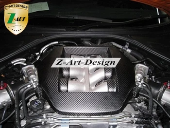 Z-ART Настоящая крышка двигателя из углеродного волокна для GT-R R35 2007-2017, крышка двигателя из углеродного волокна для Nissan GTR R35