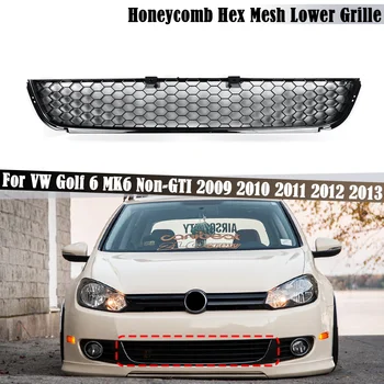 Передняя Нижняя Решетка Бампера Honeycomb Gill GTI Стиль Для Volkswagen VW Golf 6 MK6 Non-GTI 2009 2010 2011 2012 2013 Автомобильный Стайлинг