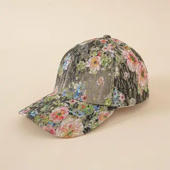 Бейсболка, регулируемая уютная ветрозащитная Повседневная Складывающаяся женская шляпа с широкими полями и цветочным принтом, Женская солнцезащитная кепка с цветочным принтом