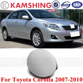 CAPQX для Toyota Corolla 2007 2008 2009 2010, Авто, левый или правый передний бампер, Буксировочный крюк, крышка для глаз, серебристый или белый