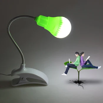 Гибкий яркий переключатель Прикроватная настольная лампа Настольная лампа Мини Светодиодная USB лампа для чтения Компьютерная лампа с зажимом для ноутбука