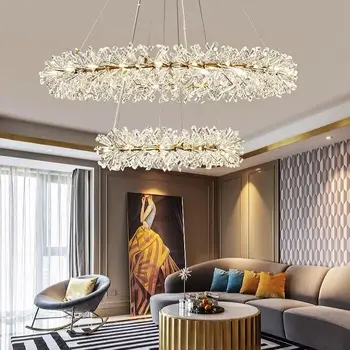 Современная светодиодная люстра gypsophila для гостиной, столовой, роскошного хрустального потолка 
