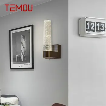 Современные настенные светильники TEMOU, хрустальное бра LED 220V 110V, Внутренний Алюминиевый светильник Bubble Для дома, спальни, гостиной, офиса