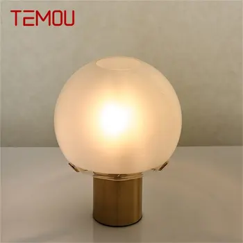 Современная креативная зеленая настольная лампа TEMOU Nordic со светодиодным настольным освещением, декоративная для домашней гостиной
