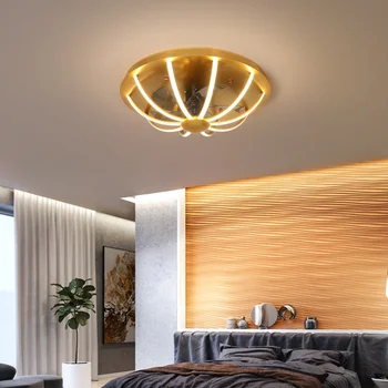 Светодиодная потолочная вентиляторная лампа Ультратонкий ресторан Nordic creative, детская комната, спальня, балкон с лампой-вентилятором