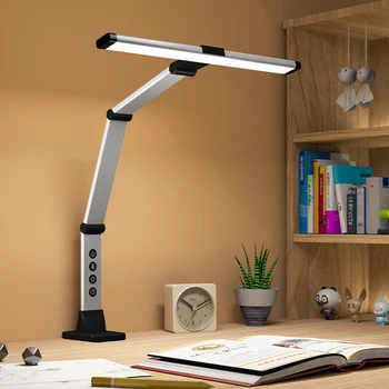 Настольная лампа FTOYIN Touch со светодиодной подсветкой, откидная лампа для чтения с защитой для глаз, 5 уровней яркости, настольные лампы с функцией памяти