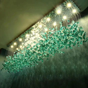 Современная светодиодная керамическая люстра в виде лепестков в скандинавском дизайне, подвесной светильник с листьями ветки Гинкго, освещение гостиной, домашнее подвесное украшение