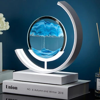 Ретро Песочные часы, настольный светильник Lmp 3D с зыбучими песками, современная светодиодная настольная лампа для защиты глаз в гостиной, спальне, отеле