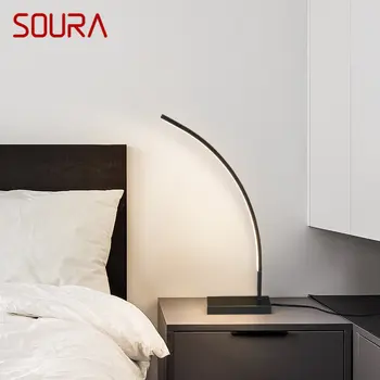 SOURA LED 3 цвета Латунный настольный светильник Современный простой креативный декор Настольная лампа для домашнего кабинета Спальня