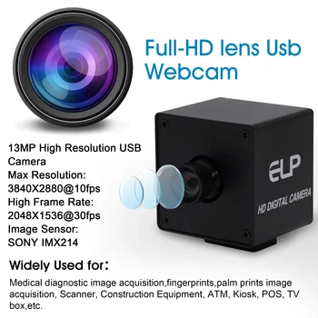13-Мегапиксельная USB-Веб-камера MJPEG 10 кадров в секунду 3840x2880 IMX214 Промышленная Мини-USB-веб-камера Машинного зрения