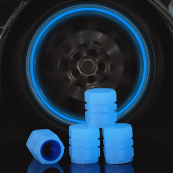 Светящаяся крышка клапана шины, ступица колеса автомобиля, светящиеся пылезащитные крышки обода, шток, подходит для аксессуаров для скутеров Xiaomi M365/1S/Pro