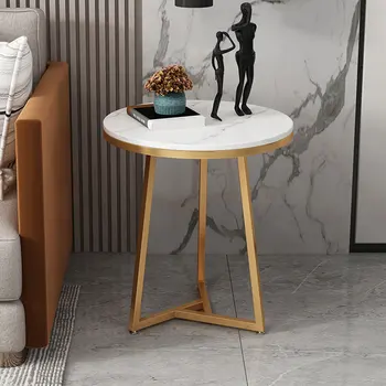 Журнальные столики в скандинавском стиле угловые журнальные столики для отдыха на балконе Круглый мраморный столик мебель для гостиной light luxury INS Прикроватный столик
