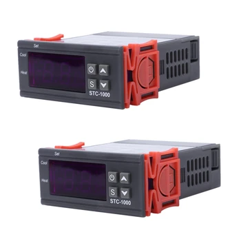 Цифровой регулятор температуры STC-1000 2X 220V Терморегулятор + датчик-щуп