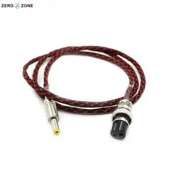 GZLOZONE 1,2 м GX16-2 Pin до 5,5 * 2,1 мм Посеребренный линейный кабель питания постоянного тока для подачи воздуха