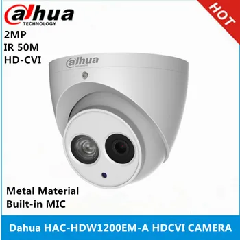 Dahua HAC-HDW1200EM-A HDCVI 2-мегапиксельная КУПОЛЬНАЯ камера со встроенным микрофоном CMOS 1080P IR 50M IP66 камера безопасности в металлическом корпусе