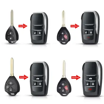 Модифицированный 2/3/4 Кнопки Флип Автомобильный Ключ Чехол Для Дистанционного Ключа Чехол Для Автомобильного Ключа Чехол-Брелок Для Toyota|Для Yaris|Для Camry