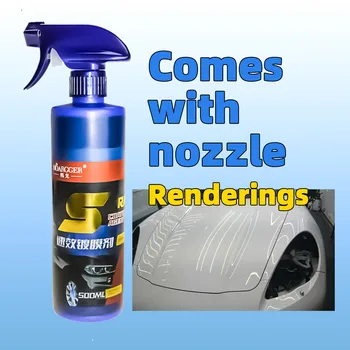 500 мл 3 В 1 Спрей Для Ремонта Автомобильной Краски С Керамическим Покрытием Quick Nano-coating Spray Wax Автомобильный Гидрофобный Лак Для Очистки Краски
