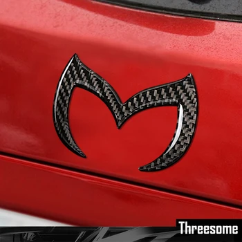 Для Mazda 6 3 CX-5 CX-3 Axela Atenza Аксессуары Автомобильная Наклейка Из Углеродного Волокна Эмблема 3D Наклейка Логотип Наклейки Для Укладки автомобилей