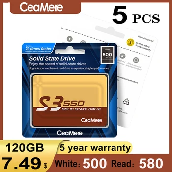 Встроенный жесткий диск CeaMere 5ШТ 120 ГБ 128 ГБ 2,5-дюймовый SSD 240/256 ГБ 512 ГБ ноутбук настольный компьютер универсальный настраиваемый логотип