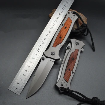 Походный нож FA41 Camping Tactics Складной нож из нержавеющей стали Wood 440C Портативный инструмент для самообороны из нержавеющей стали