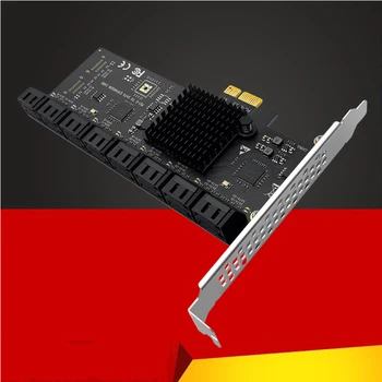 НОВЫЙ Адаптер PCIE SATA Контроллер SATA с 16 Портами PCI Express X1 на SATA 3.0 Плата Расширения Riser 6 Гбит/с Дополнительные Карты для Майнинга Chia