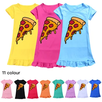 Платье для девочек Cookie Swirl C, ночная рубашка из шелка льда, домашняя одежда, ночная рубашка для малышей, пижама для маленьких девочек с оборками, детская одежда для сна
