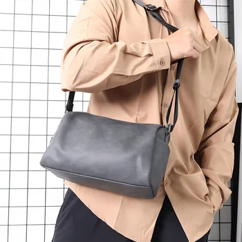 Повседневные мужские сумки-мессенджеры из цельной искусственной кожи, мужская сумка через плечо большой емкости, широкий ремень, сумки-портмоне для мужчин