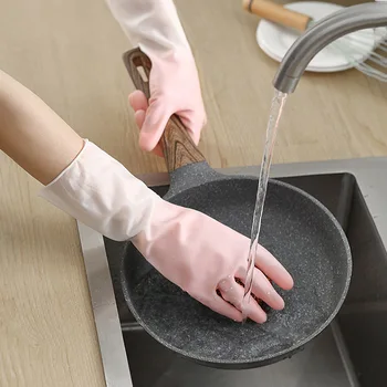 Xiaomi Mijia Водонепроницаемые Резиновые Латексные Перчатки Для Мытья посуды Кухонные Прочные Чистящие Средства Для Работы По Дому Инструменты Для Мытья посуды