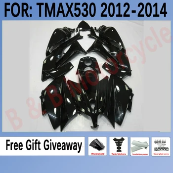 Для YAMAHA TMAX530 Fairings 2012 2013 2014 T-MAX 12 13 14 Комплект обтекателей кузова из ABS Ярко-черный