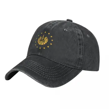Escudo de El Salvador en Oro, элегантная Кепка dorado fondo negro, Ковбойская Шляпа, военные тактические кепки, рейв-Шляпа для девочек, Мужская
