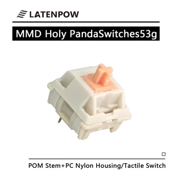 GHOSTJUDGES Latenpow MMD Holy Panda Тактильный переключатель 53g Force MX для механической клавиатуры, ПК, нейлон