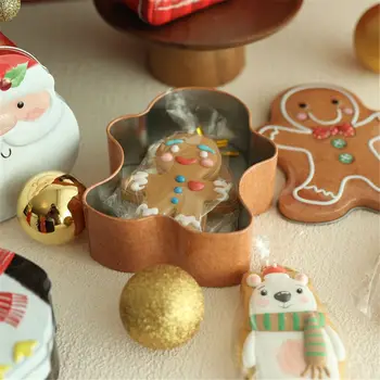 2023 Новых Веселых Рождественских железных коробок для конфет и печенья, украшений для дома, новогодних коробок для рождественских подарков, рождественских украшений, подарков